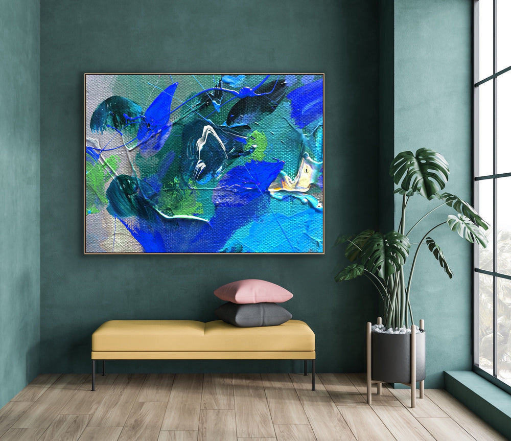 Caribbean dreams - Custom Art - Abstract Painting, Minimalist Art, Framed art Wall Art, Modern art