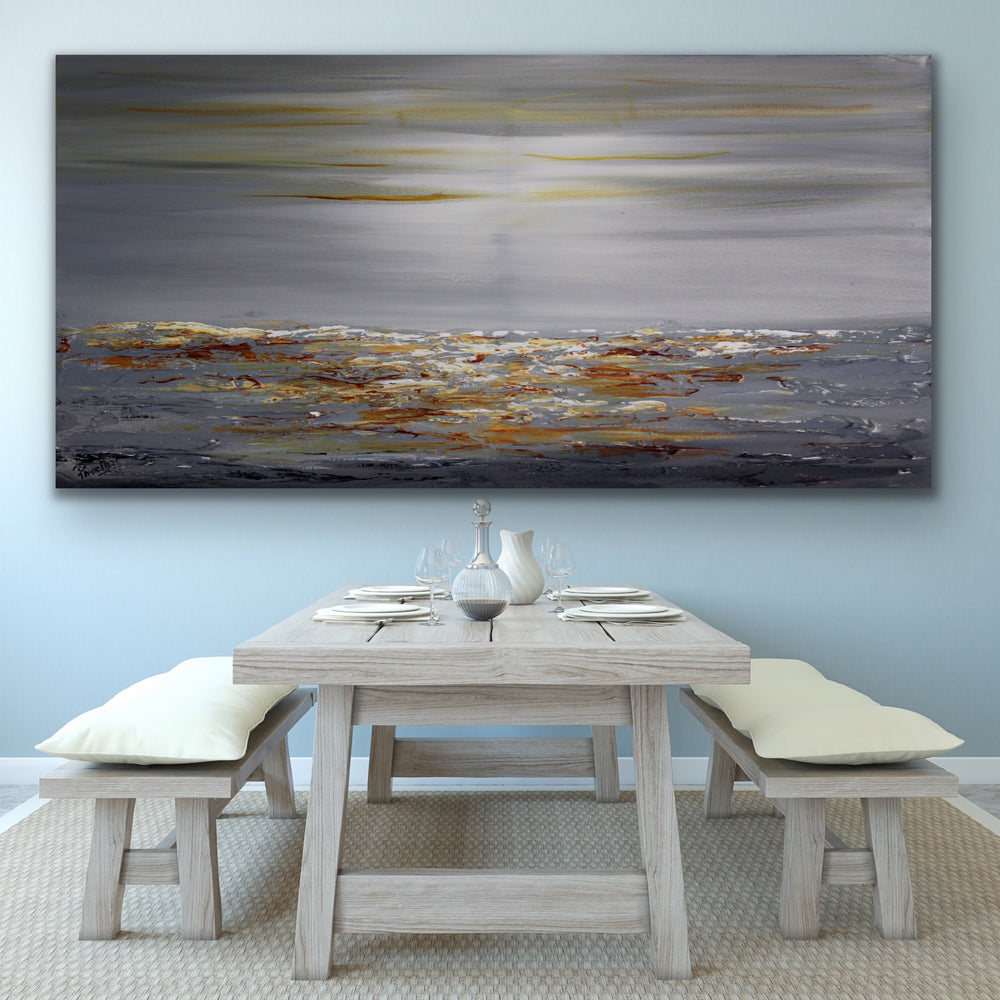 Crystal lake - Custom Art - Original Contemporary Modern Abstract Paintings by Preethi Arts