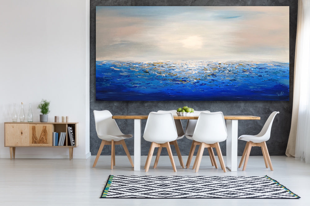 Coastal 3 - Custom Art - Original Contemporary Modern Abstract Paintings by Preethi Arts