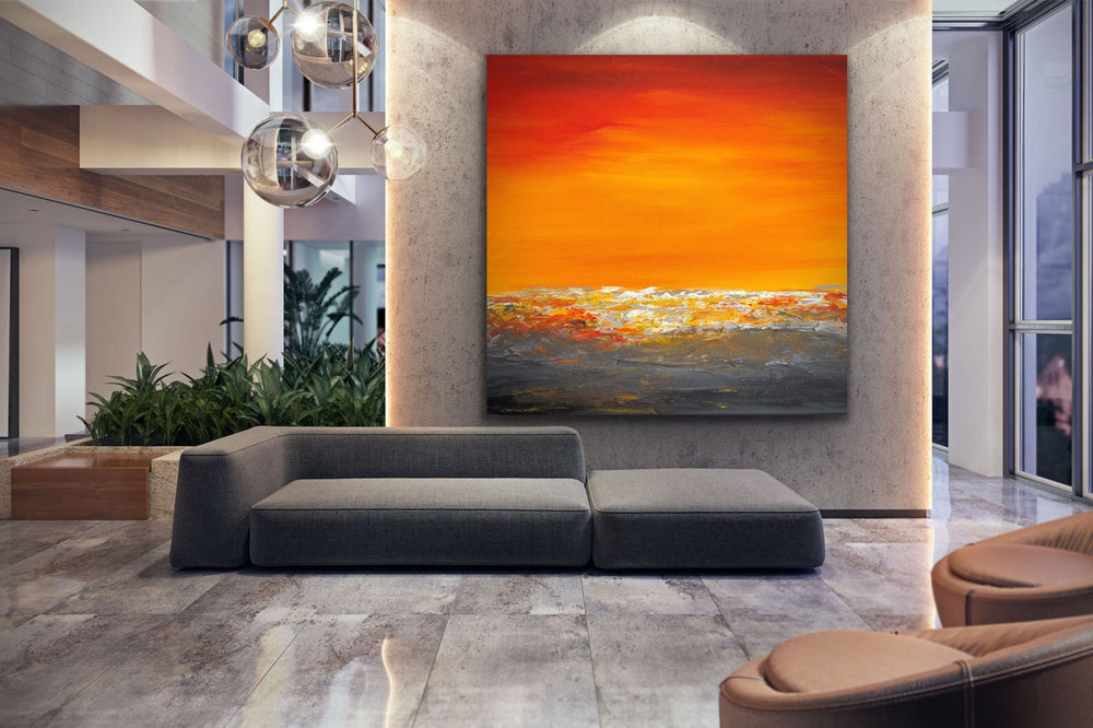 Sun light - Custom Art - Original Contemporary Modern Abstract Paintings by Beach decor, seascape painting, Textured Art, Minimalist Art, Framed art Wall Art, Modern Wall Decor, Large painting, Local Art