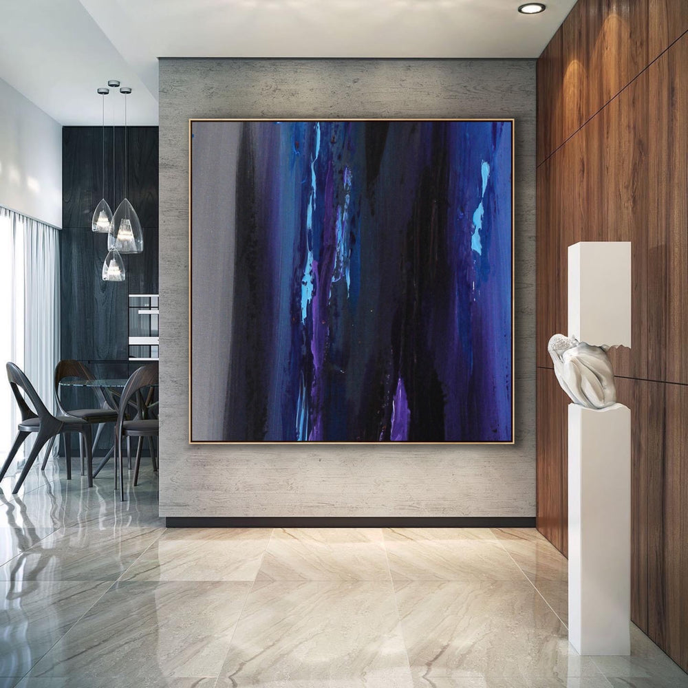 Blue falls - Custom Art - Modern Art Abstract Paintings Wall Art