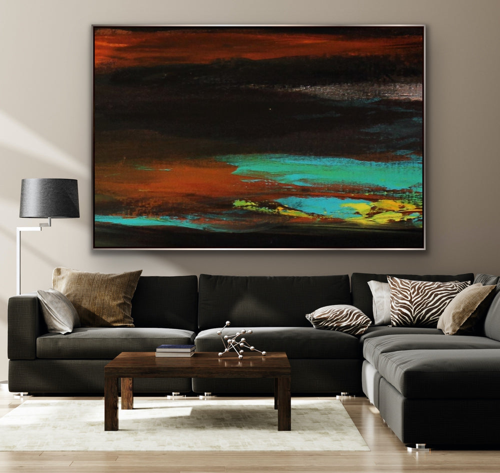 Evening walk - Custom Art - Abstract painting, Minimalist Art, Framed painting, Wall Art, Wall Decor, Large painting, Local Artist